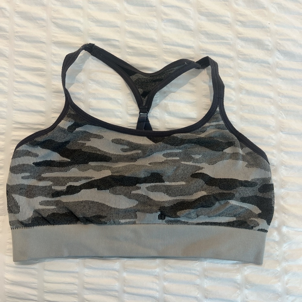 Champion Black and Gray Camo Sports Bra